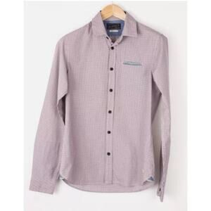 Scotch‎ & Soda Red Checkered Button Down Mens Shirt Size Large